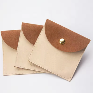 Custom Velvet Jewelry Display Pouch Microfiber Faux Suede Flap <b>Envelope</b> Necklace Earring Jewelry Packaging Bag with logo - Product Image 6