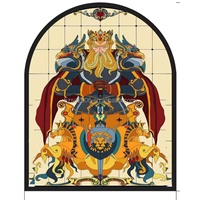 Panneau de vitrail en verre massif de style européen, motif ange de cathédrale, fait main, durable, pour décoration, fourni par l'usine chinoise