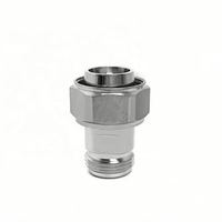 Adaptateur RF Mini Din 4.3-10 Mâle vers Prise 4.3/10 Type N Femelle, Connecteurs Coaxiaux Droits à Faible Perte