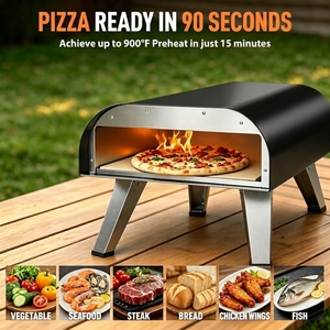 Four à pizza au <span class=keywords><strong>propane</strong></span>, appareil à pizza au <span class=keywords><strong>gaz</strong></span> portable <span class=keywords><strong>pour</strong></span> l'extérieur avec <span class=keywords><strong>tuyau</strong></span> à connexion rapide <span class=keywords><strong>pour</strong></span> patio, terrasse ou îlot <span class=keywords><strong>barbecue</strong></span> - Product Image 5