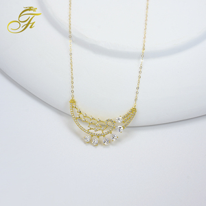 18K Vàng Pha Lê Vòng cổ <span class=keywords><strong>chocker</strong></span> Lady của Zircon chuỗi trang sức với thiết kế thanh lịch bán vòng cổ - Product Image 6