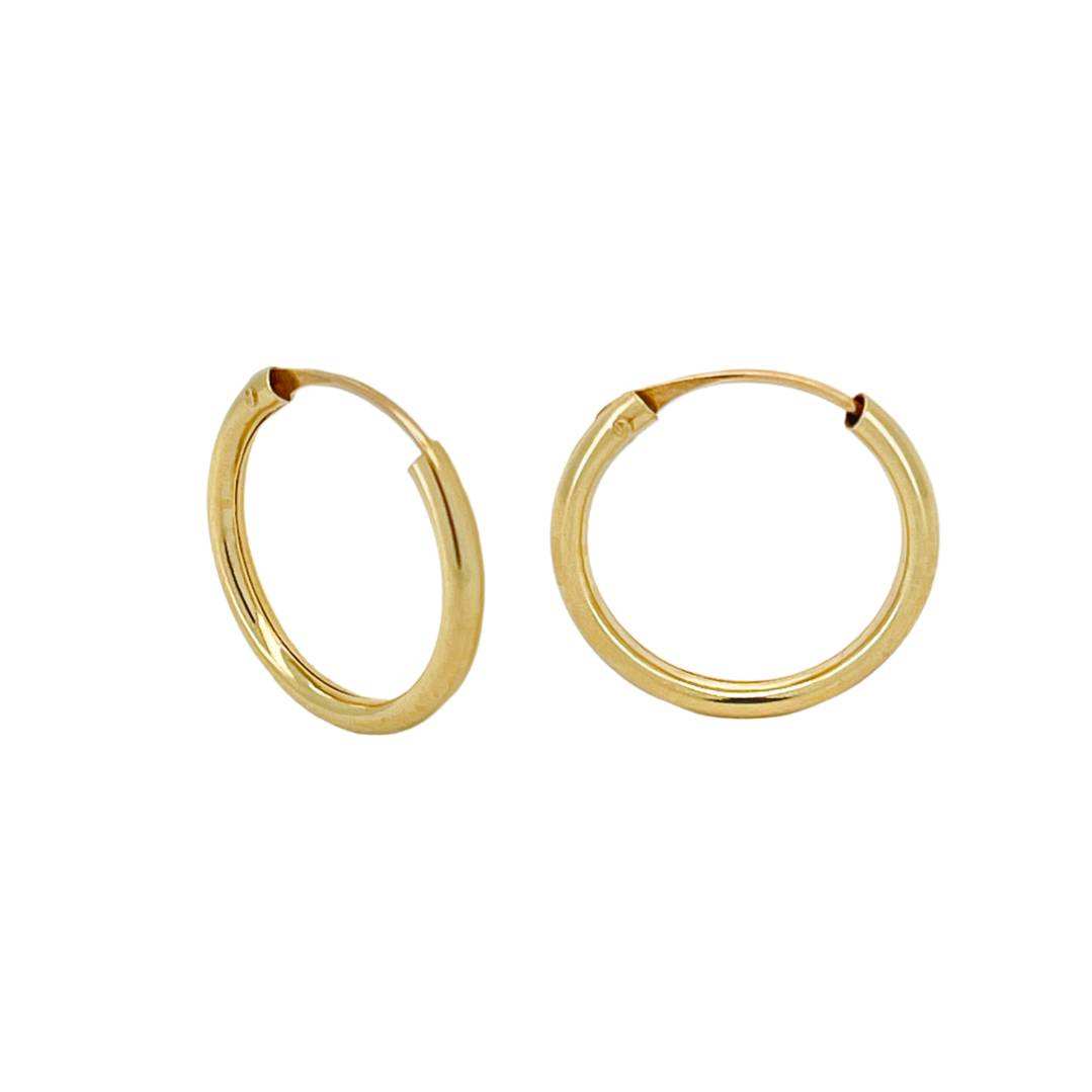 TUBE HOOP EARRINGS 1.5X14mm PLAIN