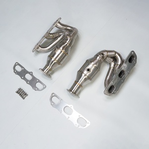 Collecteur d'échappement OEM haute performance en acier inoxydable brossé avec isolation thermique pour Porsche 911 991 3.6L 3.8L, catalyseur intégré, ajustement parfait à 100 % - Product Image 4
