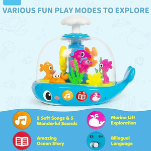 Juguete Musical Educativo Bilingüe EPT Press Spin Aquarium con Luces para Bebés y Niños Pequeños, Desarrollo de Causa y Efecto, Juego de Estimulación Temprana - Product Image 4
