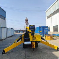 Mini-grue araignée 1t 3t avec patins de ventouse personnalisés, élévateur sur chenilles pour la manutention de panneaux, pour l'assemblage de panneaux muraux ondulés