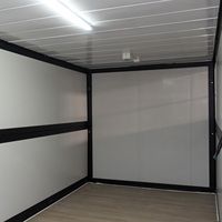 Maison conteneur pliable en acier de 20 pieds et bureau à domicile avec salle de bain intégrée, design moderne