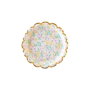 DAMA Tea Party Flower Shape With Hot-Stamping Paper Tableware <b>Set</b> Disposable <b>Square</b> Round Paper <b>Plate</b> with Napkin Party Supplies - Product Image 2