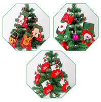 Chaussettes de Noël décoratives, Pendentifs Père Noël, Bonhomme de neige, Cerf, Sapin de Noël, Sac cadeau en tissu non tissé, lin, velours, à carreaux