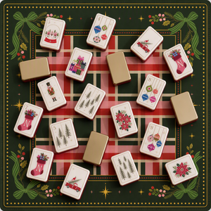 Source Factory Modern Exquisite Engraved Luxury American Christmas Ceramic Mahjong Tiles Portable for 4 Players <b>Entertainment</b> - Product Image 6