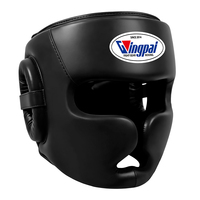 Casco de Boxeo GINGPAI Profesional, Seguro, Duradero, Ajustable, Resistente al Viento, Unisex, Redondo/Ovalado, de Cuero PU, Impermeable y Transpirable