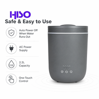 Humidificateur d'air ultrasonique en plastique de 2,2 L, 1 buse, fonctionnement silencieux, minuterie d'arrêt automatique 2/4/8H, diffuseur d'huiles essentielles, AC 25W
