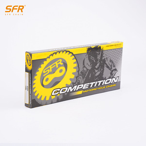 Chaîne de moto <span class=keywords><strong>SFR</strong></span> Factory Supply Heavy Duty 420H 120 maillons, plaquée cuivre, traitée thermiquement pour Aprilia SX 125/Suzuki DR-Z110 - Product Image 1