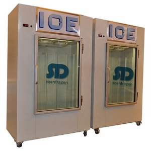 Soarddragon Cold Wall Bagged Ice Storage Bin Merchandiser Static Air Mechanical Solid Door Cube Ice Display Congélateur Utilisation en intérieur - Product Image 2