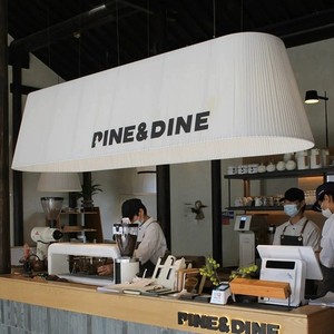 Lámpara Colgante Moderna Minimalista de Forma Ovalada Trapezoidal, Iluminación de Tela para Cafetería, Bar, Restaurante, para Té con Leche - Product Image 5