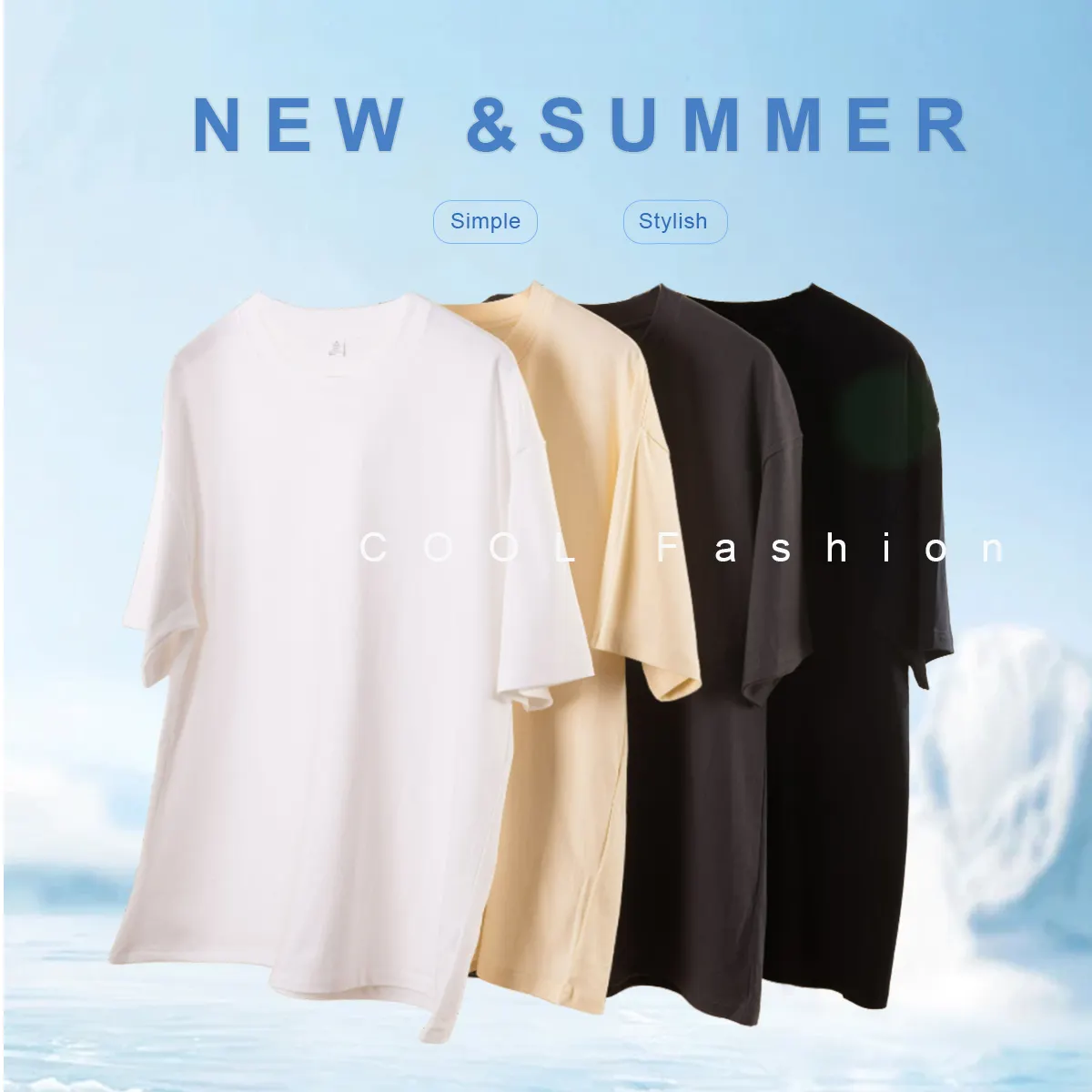 Designer Men's Breathable Fashion Pullover T-shirt Short Sleeve Cotton &amp; Polyester Summer Clothing Original Casual Men