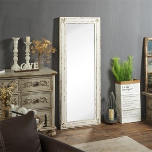 Sang trọng handmade Nordic đầy đủ cơ thể Gương treo tường hình chữ nhật rắn gỗ mộc mạc mặc quần áo gương sàn chiều dài lớn đầy đủ gương - Product Image 5