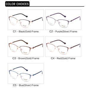 Gafas ópticas de metal cuadradas para mujer Grey Jack para miopía 5098 montura mediana - Product Image 2