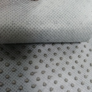 Dệt may không thấm nước chống trượt mat 100% <span class=keywords><strong>PP</strong></span> không trượt không dệt vải với PVC Silicone dots cho thảm dép giày - Product Image 3