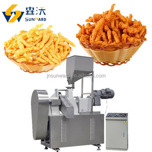 Alta calidad tipo frito Nik Naks maíz rizos aperitivos que hacen la máquina extrusora automática Cheetos/Kurkure aperitivos línea de producción de alimentos - Product Image 1