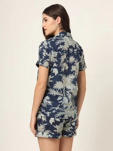 Perfect Design Floral Cotton Pajama Set Handblock Print Sleepwear Women's Nightwear Solid Colour Wholesale Price Available - Product Image 2