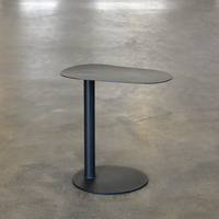 Table basse moderne en métal noir, table d'appoint en acier pour canapé, utilisation polyvalente