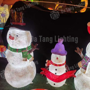 Luces LED con Motivo de Muñeco de Nieve, Lámparas Decorativas para Exteriores IP65, para Embellecimiento de Parques Navideños - Product Image 2