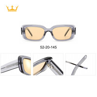 Lunettes de soleil polarisées rectangulaires en acétate à monture intégrale, style rétro années 90, unisexe, pour l'extérieur, avec verres TAC, idéales pour les vacances d'été
