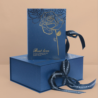 Boîte cadeau rigide en carton écologique en gros avec fermeture magnétique, impression feuille d'or rose, impression quadricolore pour la Saint-Valentin