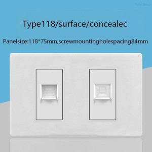 Interruptor de Pared y Enchufe de 2 Botones con Panel Táctil Moderno y Duradero para TV y Computadora en Hogar, Oficina y Hoteles - Product Image 6