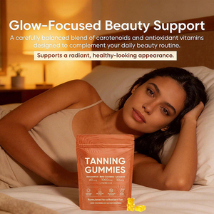 Hot Selling Adult Tanning Gummies Astaxanthin Beta Carotene & Lycopene <b>Blend</b> Vitamins C& E 60 Per <b>Bottle</b> Radiant Healthy Skin - Product Image 2