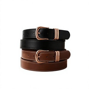 Ceintures de luxe pour hommes en cuir de vachette vintage BS INTERNATIONAL, boucle à ardillon, noir, marron, acier, imperméables, écologiques, réversibles, robustes - Product Image 6