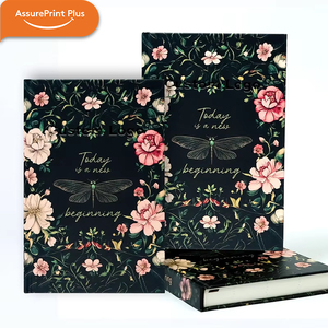 Cuaderno <span class=keywords><strong>de</strong></span> Tapa Dura con Estampado Floral Botánico A5 Personalizado para Mujeres, con Papel Reciclado e Impresión con Tinta <span class=keywords><strong>de</strong></span> Soya, para Branding y Mindfulness - Product Image 5