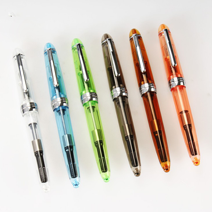 Дешевые jinhao 992 Пластиковые акриловые 2,6 мм чернильный картридж и бутылка конвертер прозрачный авторучка