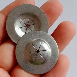 Clip d'isolation en laine de roche rond de 25 mm, rondelles autobloquantes en acier inoxydable, utilisées avec des fixations d'isolation thermique - Product Image 1