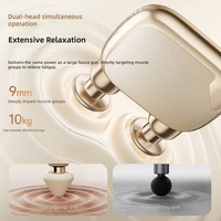 Pistolet de massage portable à double tête de poche en plastique (600 mAh) avec massage haute performance alimenté par batterie pour usage extérieur et au bureau