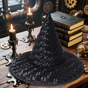 Chapeau de sorcière tissé Luling Yaoyao, taille unique, accessoire de costume d'Halloween, chapeau de fête - Product Image 2