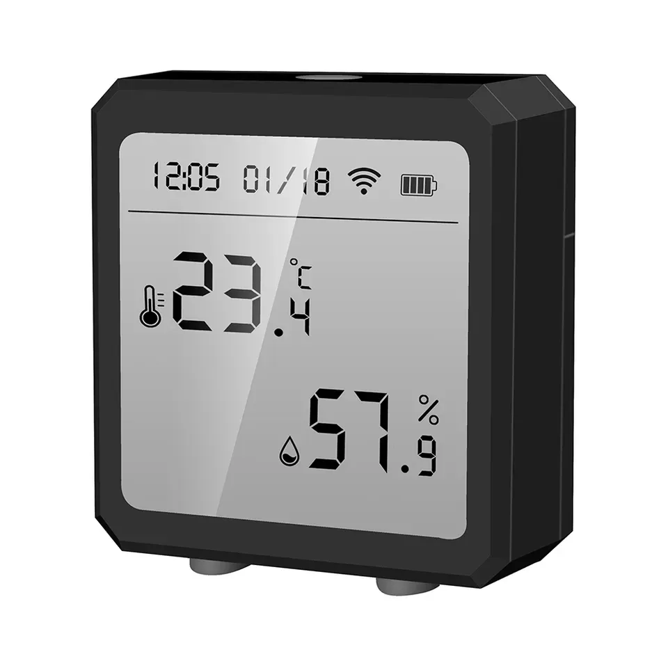 Sensor de temperatura y humedad inalámbrico inteligente con aplicación WiFi visión remota termómetro higrómetro para el hogar Xiuda