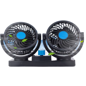 <span class=keywords><strong>Ventilateur</strong></span> de voiture universel double tête 12V/24V multi-usage pour l'été, USB, pour la maison, le bureau et les camions – Fournitures de refroidissement - Product Image 1