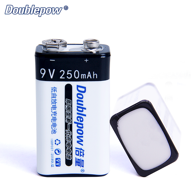 Doublepow CE/ROHS Certified Prismatic 9V 250mAh NIMH Rechargeable Battery Multimeter Home Appliances 8.4V Charging Battery