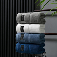 Ensemble de serviettes d'hôtel OEKO-TEX de haute qualité pur coton luxe brodé épais rayé Jacquard serviette de bain caractéristiques à séchage rapide