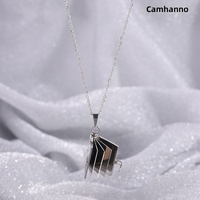 Collier pendentif en cuivre pour femme, design transfrontalier, motif lettre d'amour, avec chaîne en bambou – Longueur ras du cou, personnalisé et chic