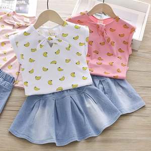 China Market Summer Baby Clothes Little Girl Flower Jeans Dress Sets <span class=keywords><strong>de</strong></span> Aliexpress Compras en línea - Product Image 2