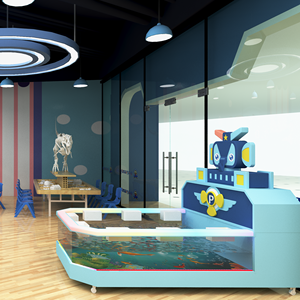 Paraíso para niños de interior, Escuadrón de pollos, estanque de peces, oxígeno, alimentación de pesca, estanque de peces, piscina de vidrio, piscina de animales pequeños, juguetes educativos de madera - Product Image 1