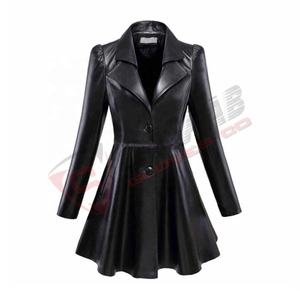 Bests-<b>Blazer</b> Long Length Coat Collar Breathable Frock-Leather Outwear-Fashion Full-Sleeved <b>Ladies</b>-Warmed Jackets Coats - Product Image 1