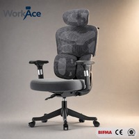 Chaise de bureau moderne, style design industriel, norme CE EN 1335, pivotante, inclinable, hauteur réglable, vente en gros, fourniture d'usine