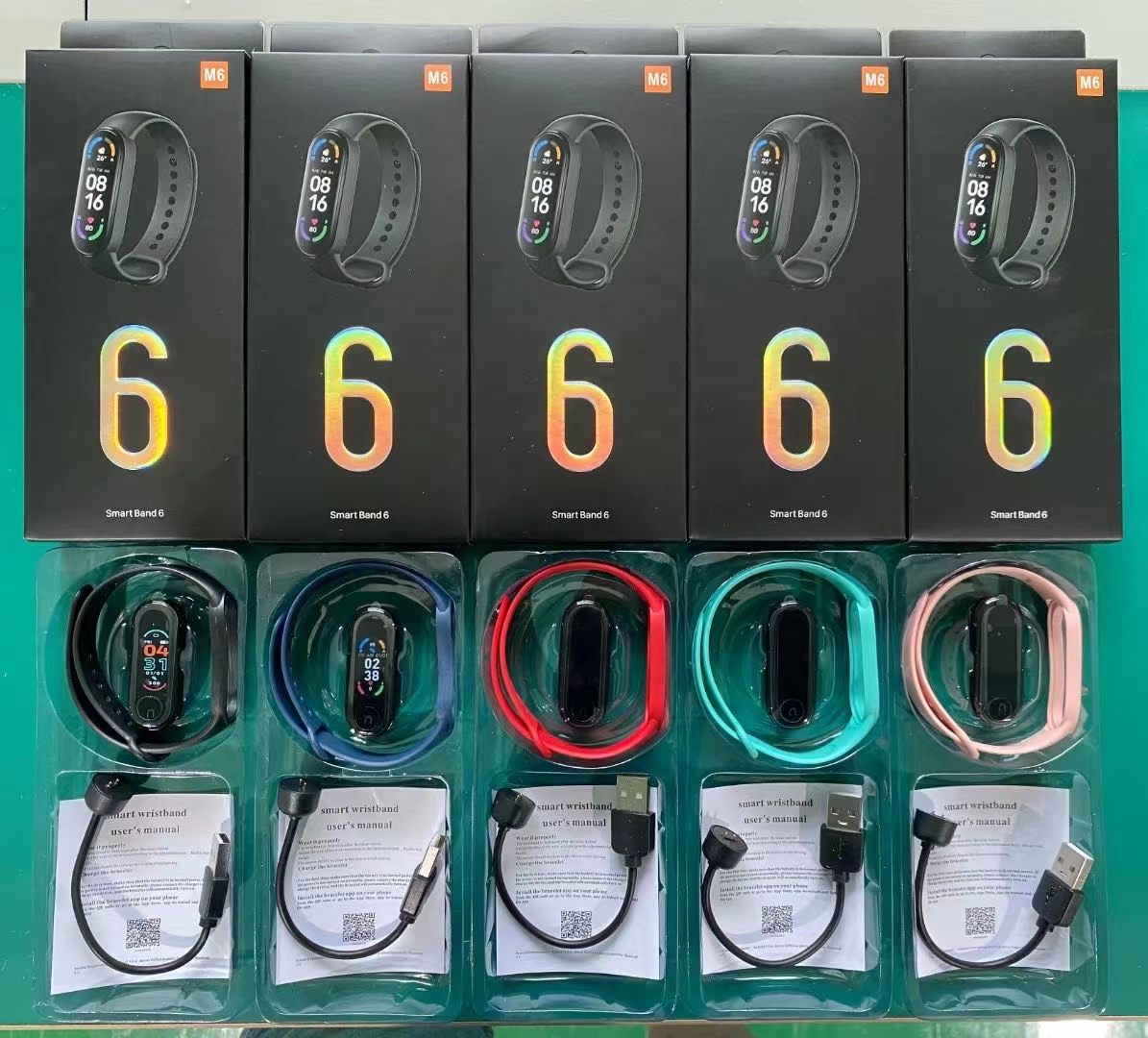 mi M6 Sport Smart Watch Men Watch Wristband Fitness Tracker Women Smartwatch Play Music Bracelet Smart band for Android iOS