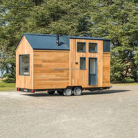 Petite maison moderne sur roues Structure en acier Remorque Maison pour villas
