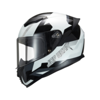 Casque de moto intégral homologué DOT, ABS+PC, blanc brillant, casques de sécurité pour la course à moto, visière transparente pour adultes et femmes