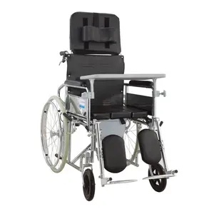 豪華な背もたれが平らな折りたたみ式電動車椅子