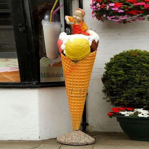 Statue géante de glace en résine, sculpture de jardin, extérieur, fibre de verre - Product Image 5